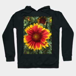 Red and yellow flower Hoodie